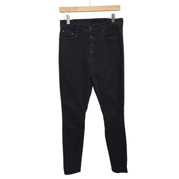 Mother The‎ Pixie Swooner Skimp Black Jeans Womens Size 28 Denim Skinny Leg - Picture 1 of 12